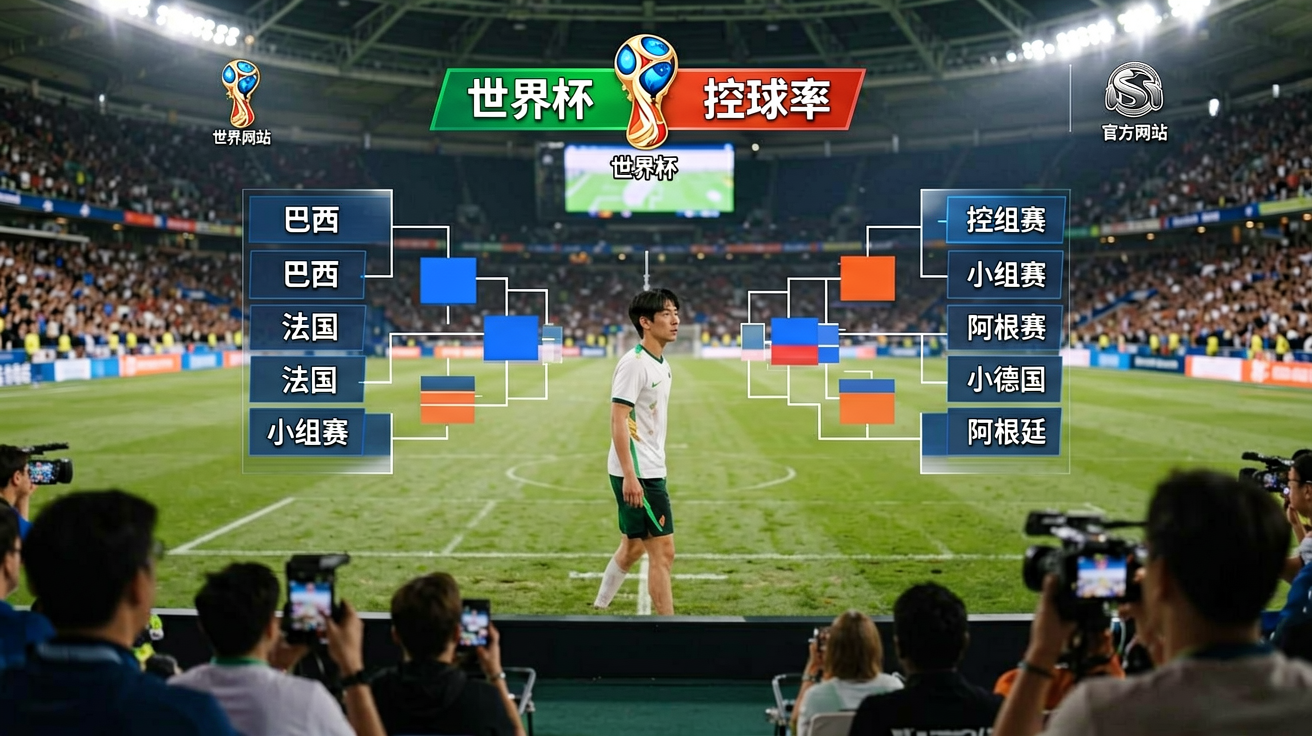 2026世界杯直播画面、比分弹窗、控球率图表等场景展示